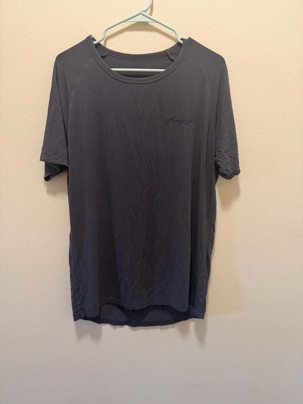 YOUNGLA Los Angeles Mens Short Sleeve Athletic T-Shirt Charcoal Gray Medium